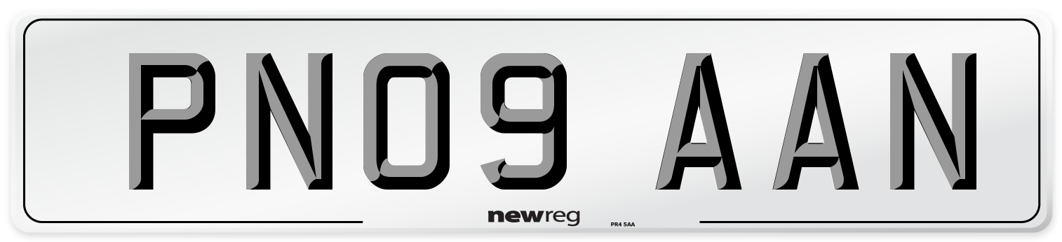 PN09 AAN Number Plate from New Reg